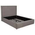 Lawson 54-inch Upholstered Queen Platform Bed Mushroom