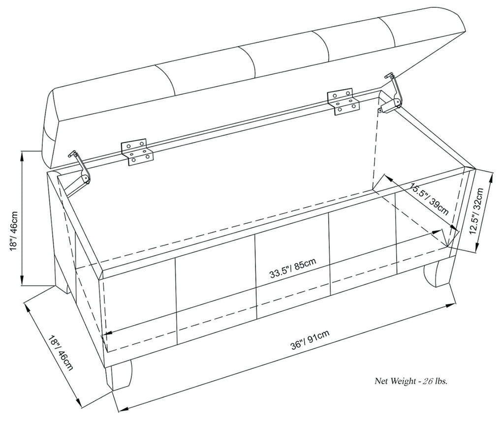 Dover - Multifunctional Storage Ottoman Bench