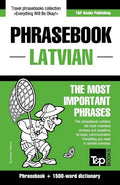 English-Latvian phrasebook & 1500-word dictionary - Paperback
