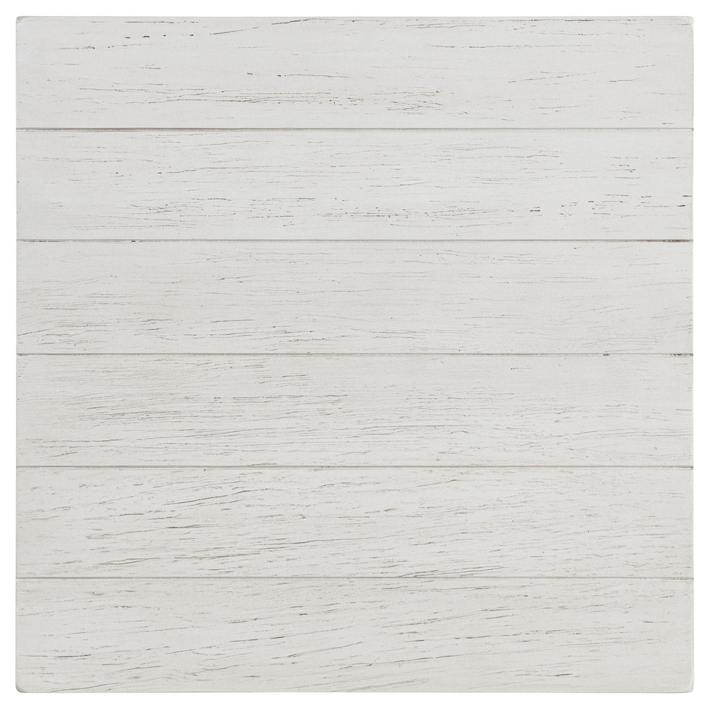 Payne Wood End Table with Shelf Distressed White