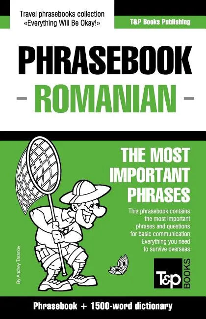 English-Romanian phrasebook and 1500-word dictionary - Paperback