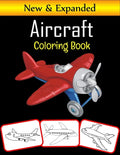 Aircraft Coloring Book: 50 Premium Quality Airplane Coloring Pages - Paperback