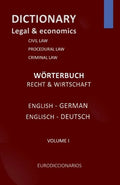 DICTIONARY LEGAL and ECONOMICS ENGLISH GERMAN - Paperback