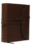 NKJV, Journal the Word Bible, Large Print, Premium Leather, Brown, Red Letter Edition: Reflect, Journal, or Create Art Next to Your Favorite Verses - Leather