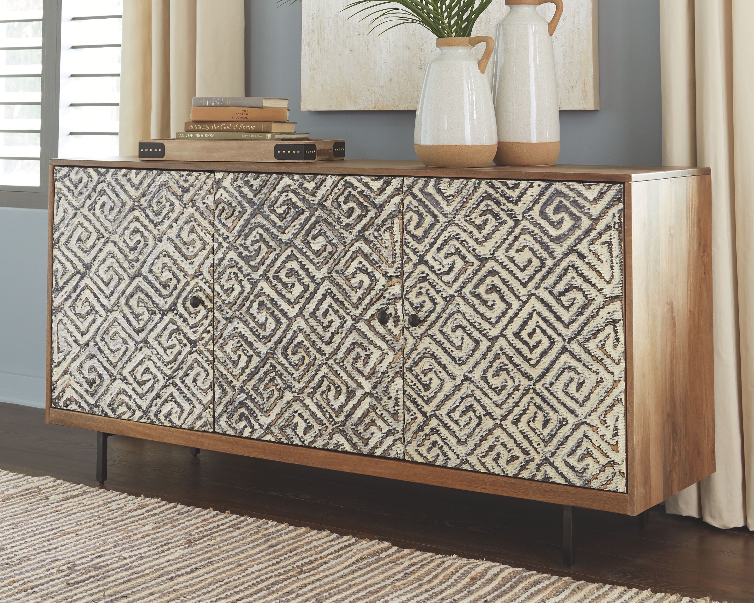 Kerrings - Accent Cabinet - Brown / Black / White