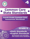 Fourth Grade Common Core Assessment Workbook: Common Core State Standards - Paperback