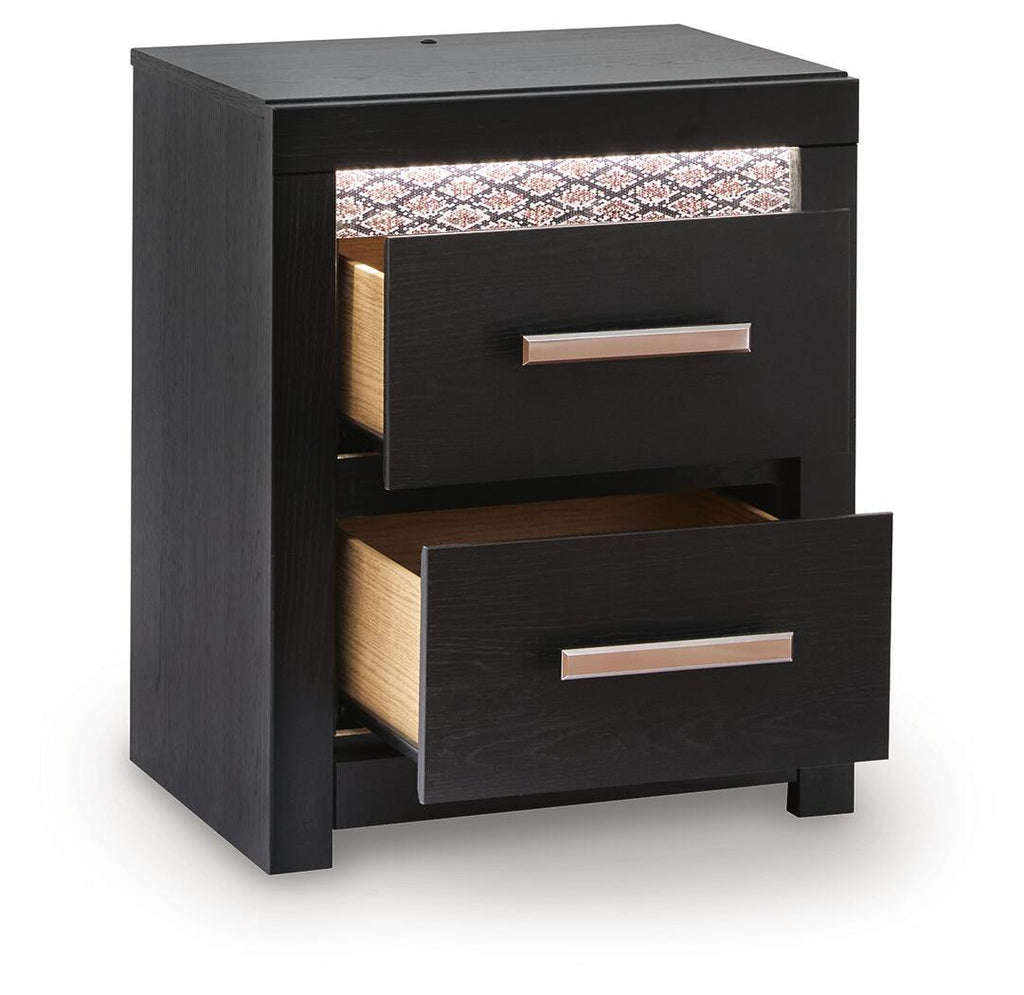 Shoralli - Two Drawer Night Stand - Black