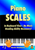Piano Scales In Keyboard View - No Music Reading Ability Necessary! - Paperback