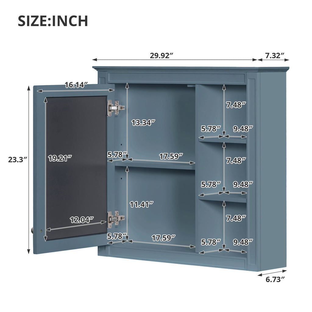 Modern Wall-Mounted Medicine Cabinet With Mirror