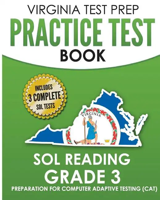 VIRGINIA TEST PREP Practice Test Book SOL Reading Grade 3: Preparation for Computer Adaptive Testing (CAT) - Paperback