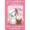 To A Wonderful Classmate: Happy Valentine's Day! Coloring Card - Paperback