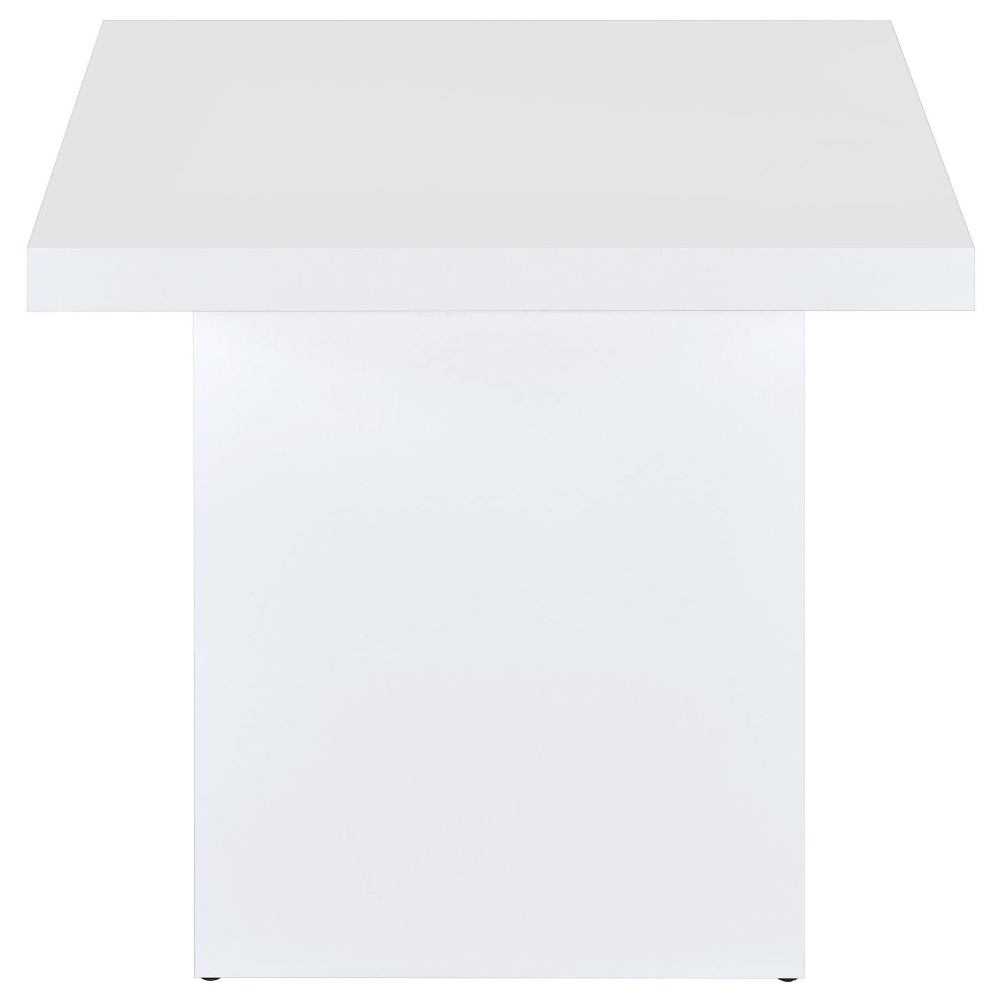 Devar 3-piece Square Coffee End Table Set White High Gloss