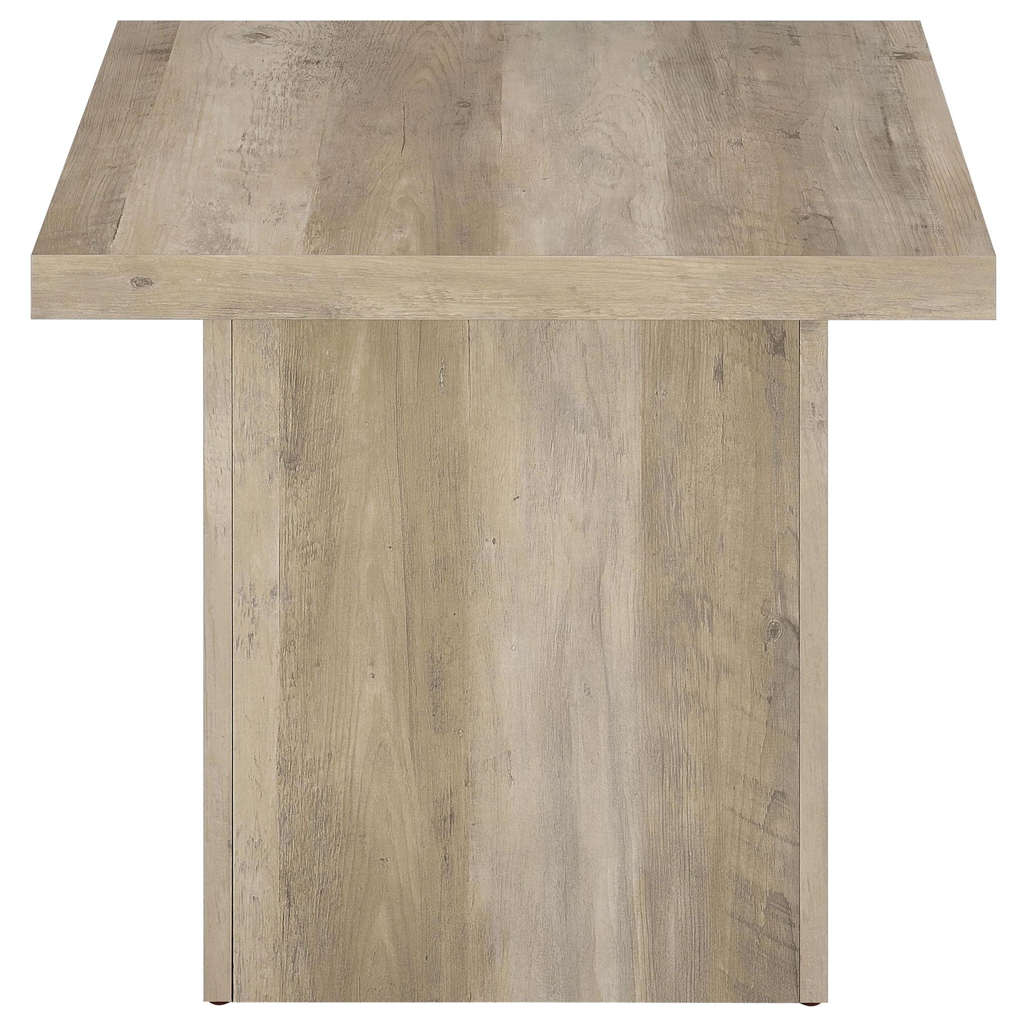 Devar 2-piece Square Coffee End Table Set Distressed Pine