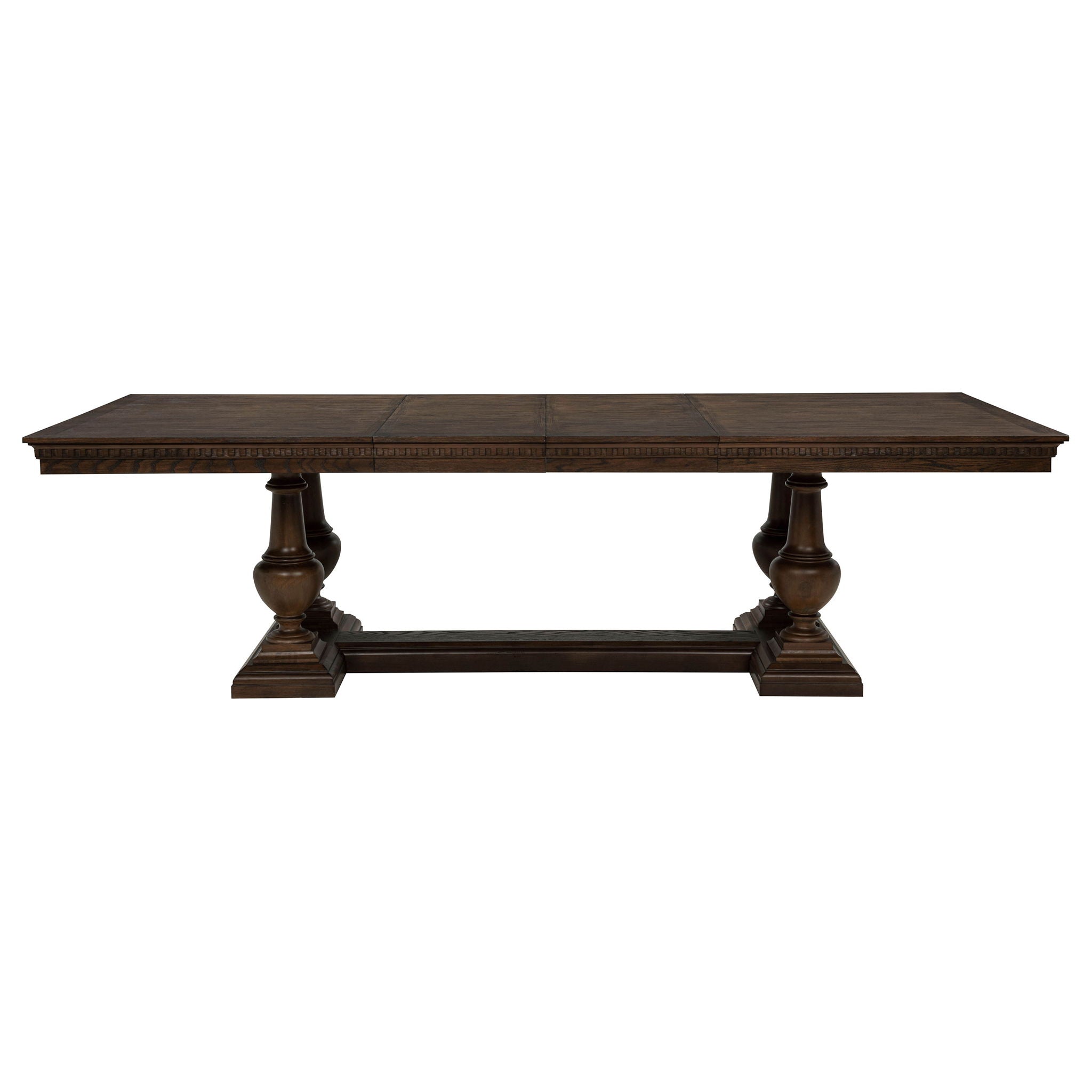 Ridgewell 9-piece Rectangular Trestle Dining Set Dark Oak