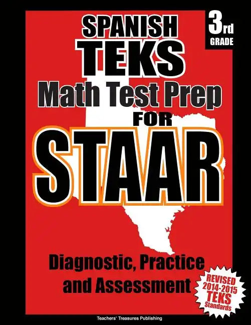 Spanish TEKS 3rd Grade Math Test Prep for STAAR - Paperback