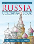 Russia Coloring Book: 8 Famous Russian Landmarks for Coloring - Paperback