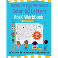 Alphabet Tracing Worksheet and Color by Letters Prek Workbook - Paperback