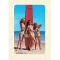 Vintage Lined Notebook Three Woman Surfers in Bikinis Greetings from Ventura - Paperback