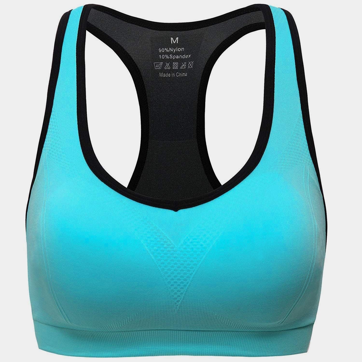 JupiterGear Women’s Stylish Racerback Athletic Sports Bra | Padded Seamless High Impact Support for Yoga, Gym Workouts, Fitness Training and Running