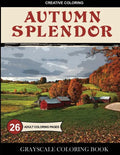 Autumn Splendor Grayscale Coloring Book - Paperback