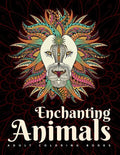 Adult Coloring Books: Enchanting Animals - Paperback