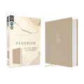 Flourish: The NIV Bible for Women, Cloth Over Board, Cream, Comfort Print - Hardcover