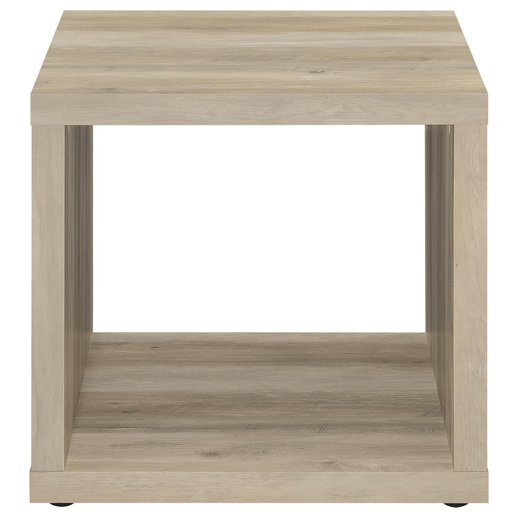 Frisco 2-piece Coffee and End Table Set Distressed Pine