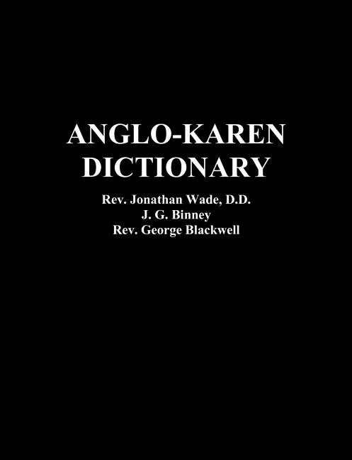 Anglo-Karen Dictionary - Paperback