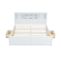 Platform Bed With Multi Storage Headboard, USB And Drawers