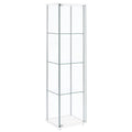 Bellatrix 3-shelf Clear Glass Curio Cabinet White