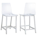 Juelia Clear Acrylic Counter Chair Chrome (Set of 2)