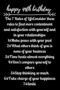 happy49th birthday The 7 Rules of Life - Paperback