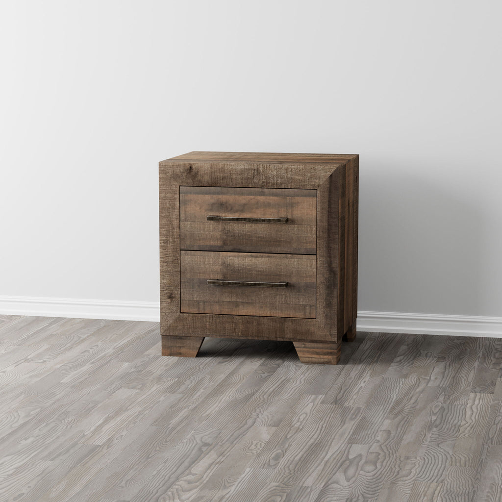 Plinz - 2 Drawer Nightstand - Brown