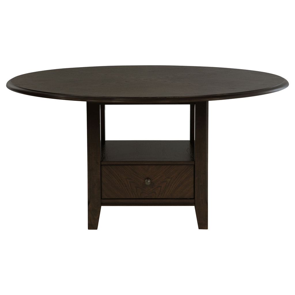 Twyla 5-piece 60-inch Round Wood Dining Table Set Dark Cocoa