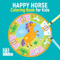Happy Horse Coloring Book for Kids: 23 Designs - Paperback