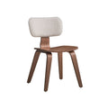 Casson - Boucle 7 Walnut Side Chair (Set of 2) - White / Walnut