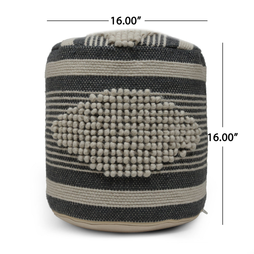 Diamond - Handcrafted Cylindrical Pouf