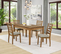 Atwood 5-piece Rectangular Wood Dining Set Warm Brown