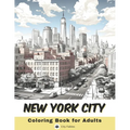 New York City Coloring Book for Adults: 40 Pages of NYC landmarks - Paperback