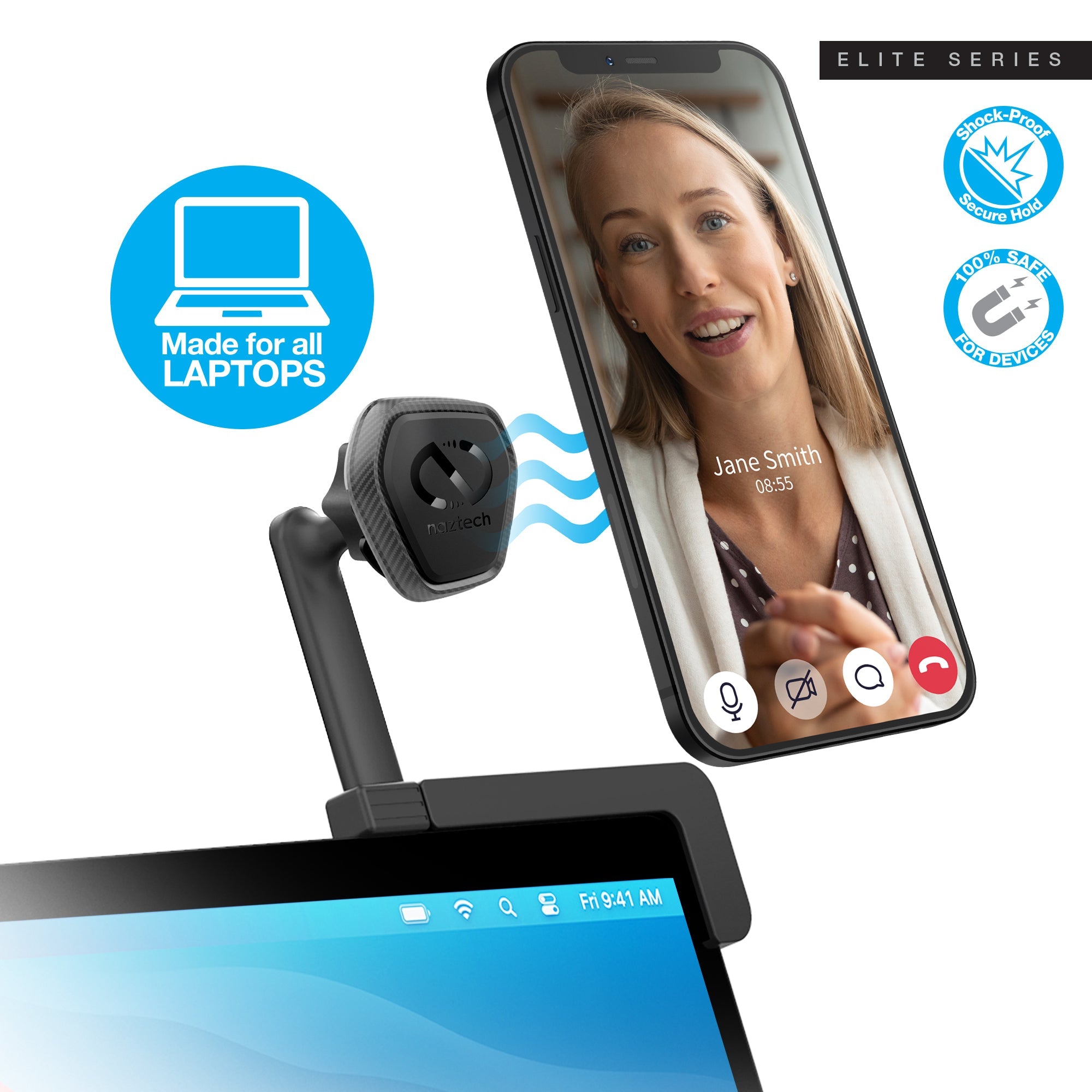 Naztech MagBuddy Elite Laptop Mount w Adjustable Angle & Orientation