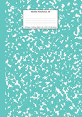 Marble Notebook A4: Turquoise Marble College Ruled Journal - Paperback