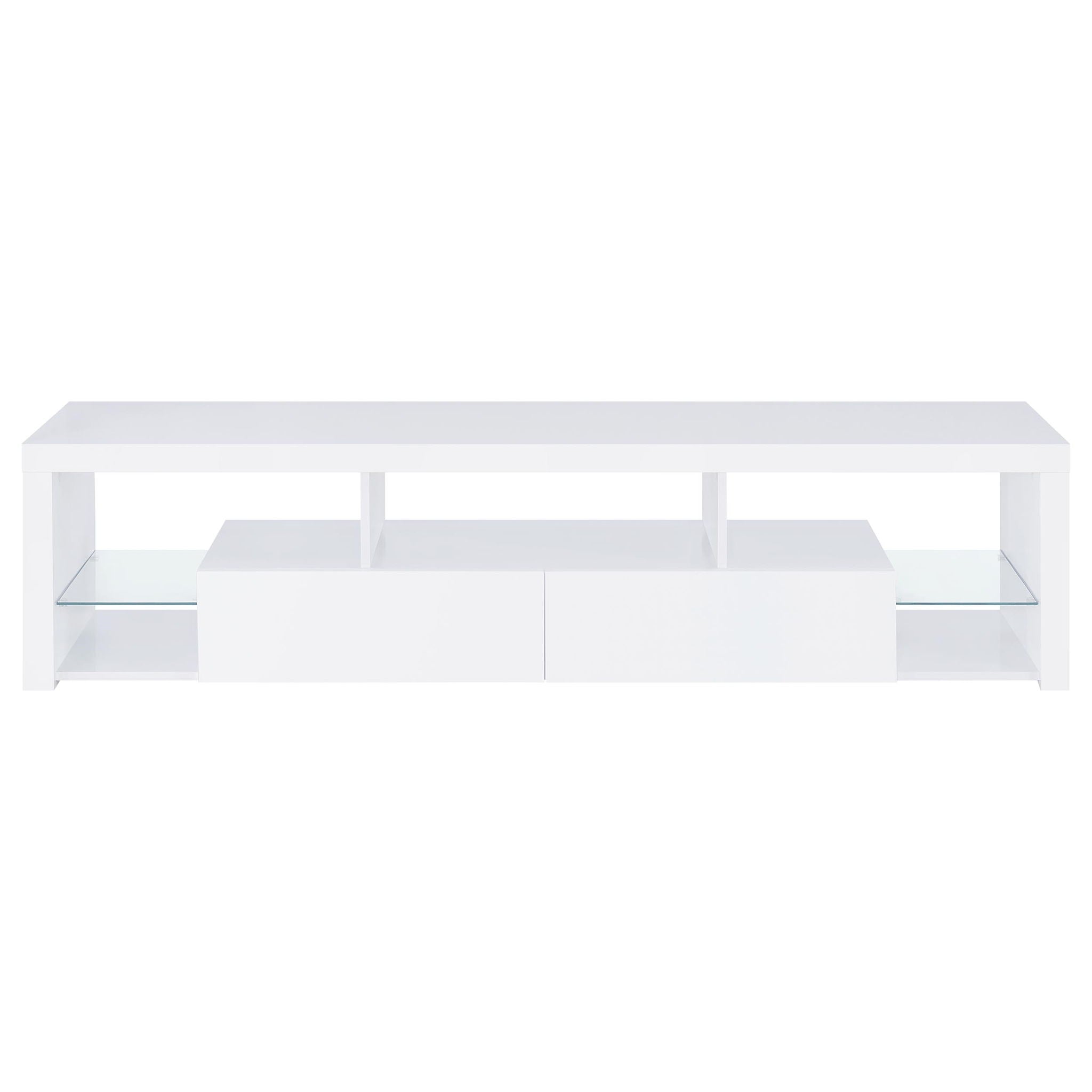 Jude 3-piece 71-inch TV Entertainment Center White High Gloss