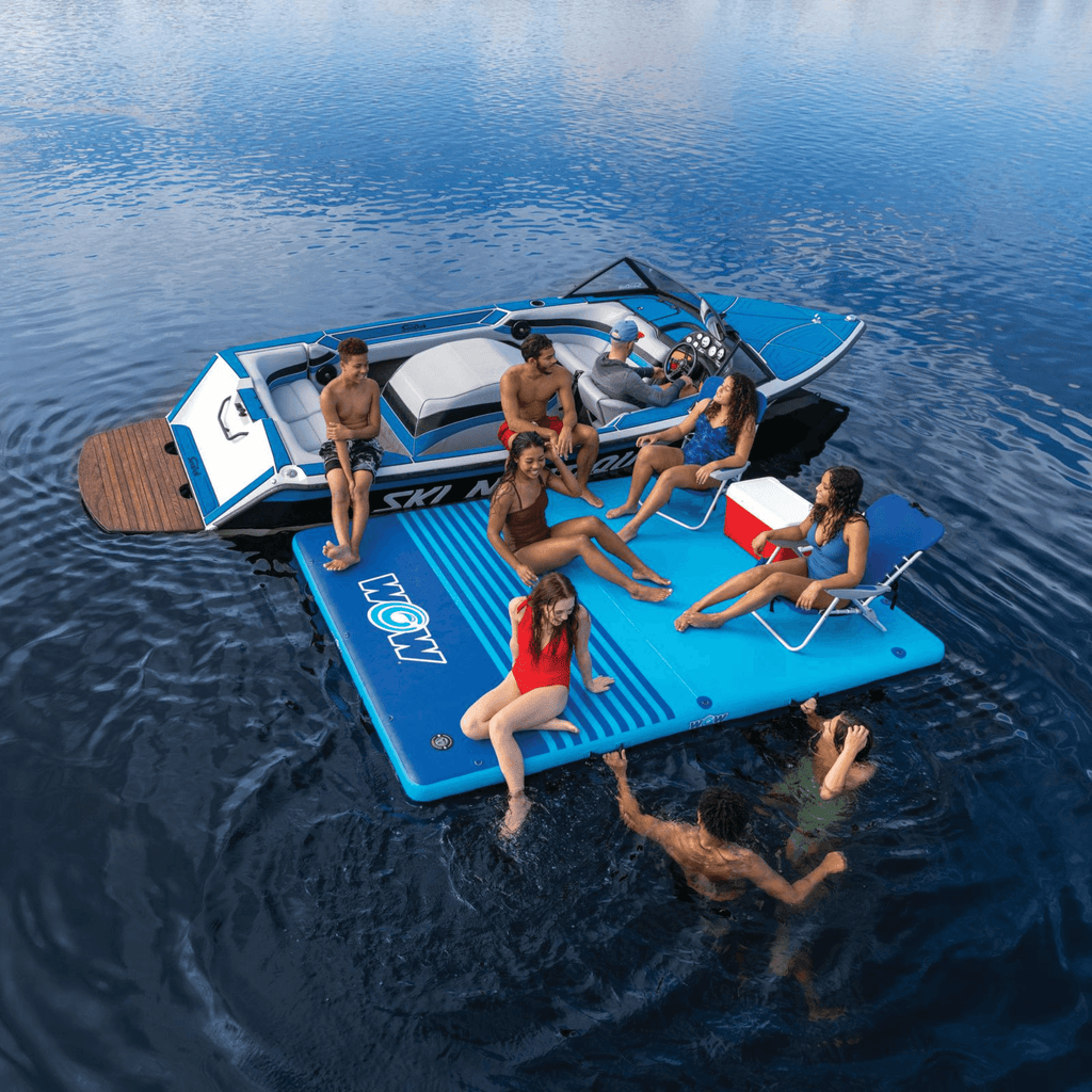 WOW Watersports 10'x8'x6" Drop Stitch Vacation Station Dock w Handles