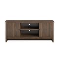 TV Stand For TVs Up To 65" With Open Shelves And Storage Cabinets - Walnut