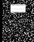 Marbled Composition Notebook: Black Marble Wide Ruled Paper Subject Book - Paperback