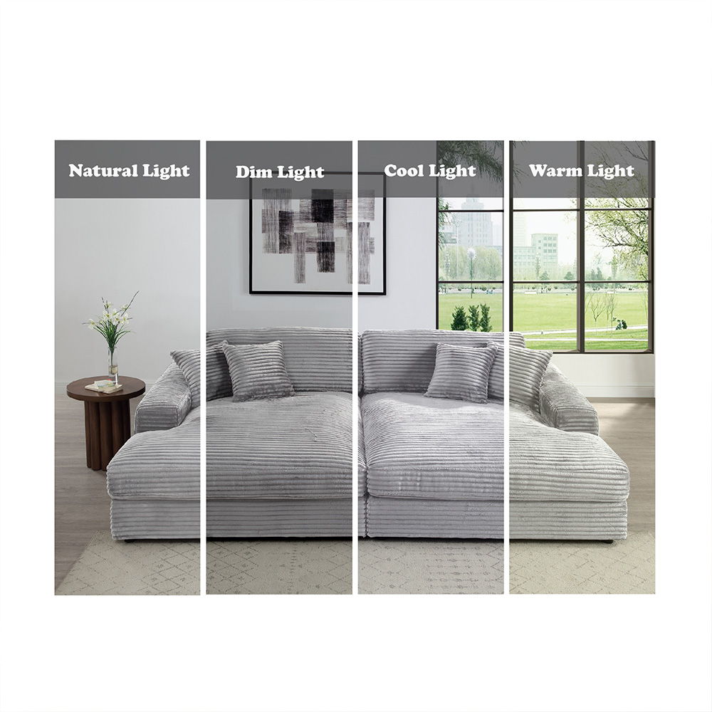 Hilde - Sectional Sofa With 4 Pillows