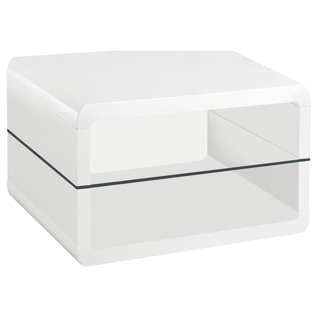 Elana 3-piece Coffee and End Table Set White High Gloss