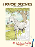 Horse Scenes to Paint or Color - Paperback