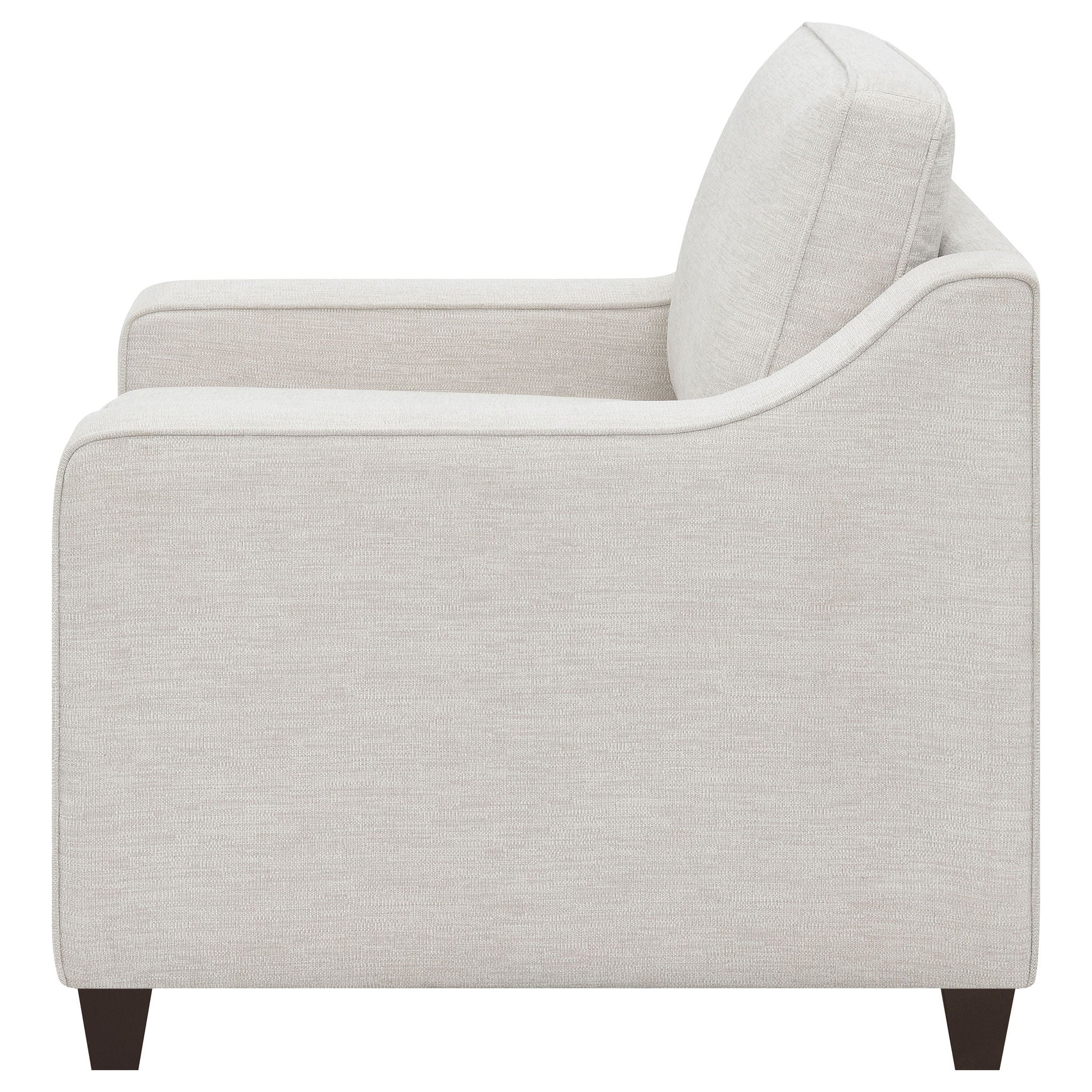 Christine Upholstered Sloped Arm Accent Chair Beige
