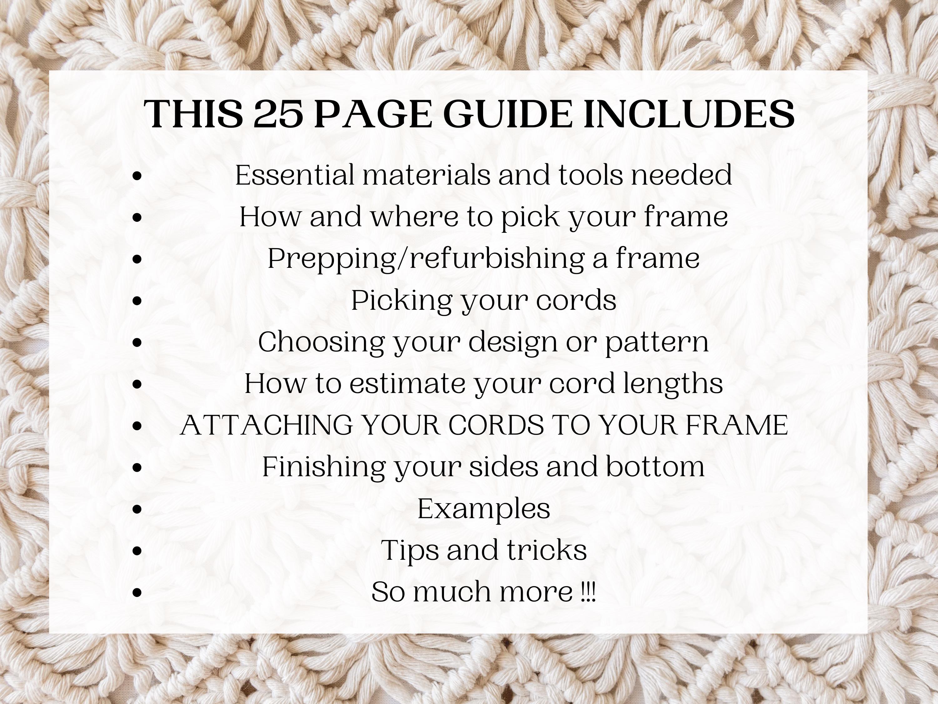 Mastering framed macrame guide. 25 page PDF how to guide for artists.